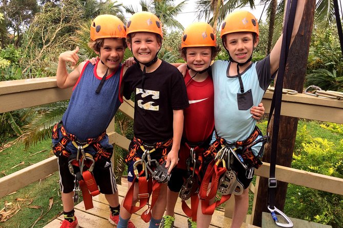 5 Line Jungle Zipline Eco Adventure - Stream crossing on a hanging bridge: the course’s nice break